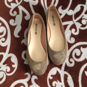 Lower East Side Gold Metallic Flats